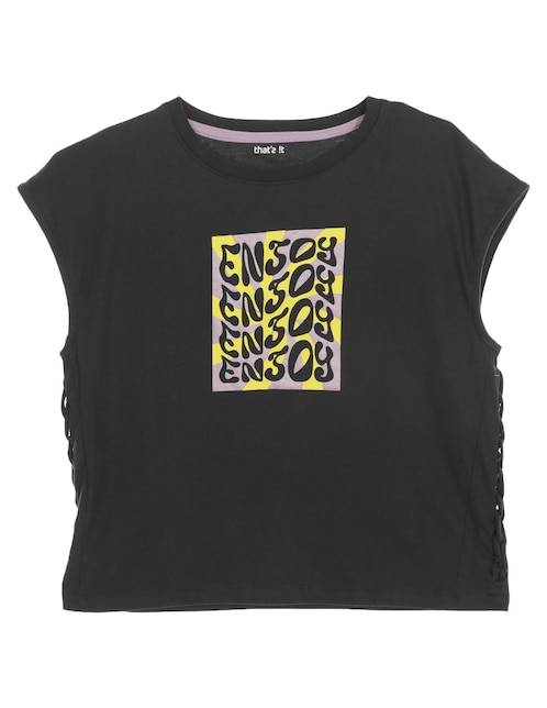 Playera manga corta para niña