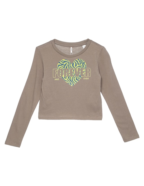 Playera Only manga larga para niña