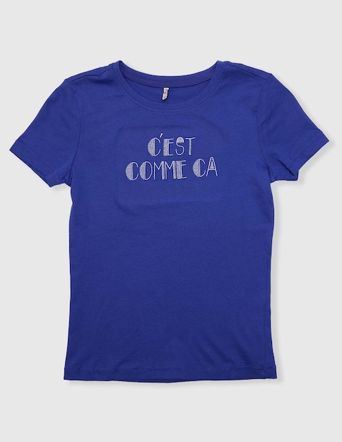 Playera Only manga corta para niña