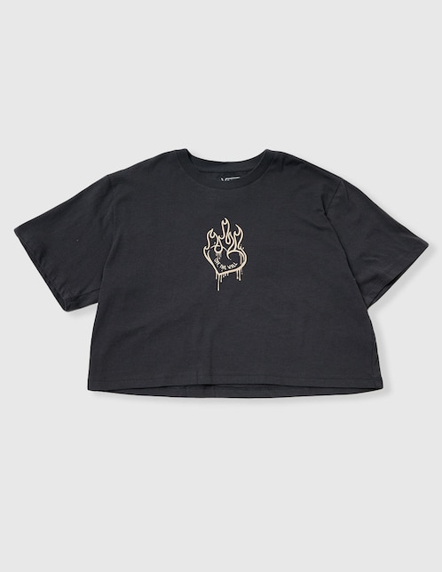 Playera Vans Fire In Your Heart manga corta para niña