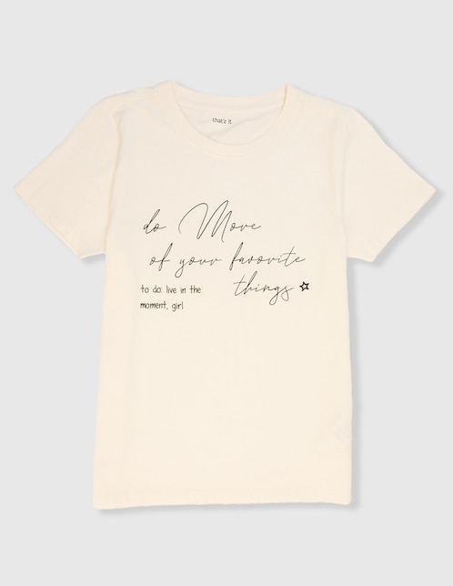 Playera That's It manga corta para niña