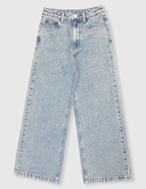 Jeans amplio That's It deslavado para niña