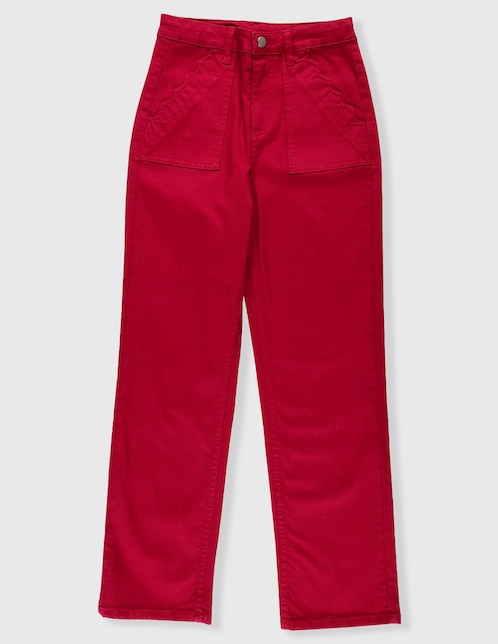 Jeans cargo straight para niña 1