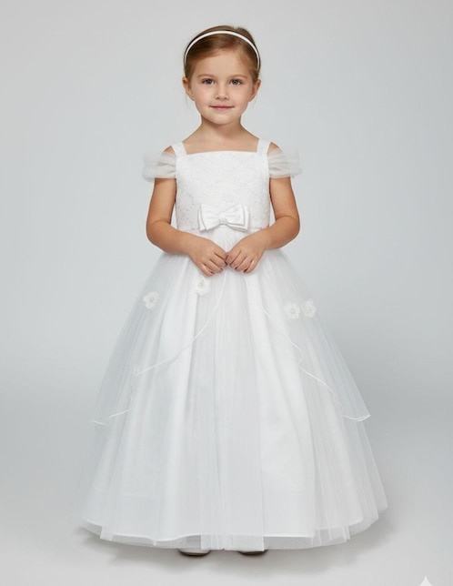 Vestido Gerat Florencia manga con pliegues para niña