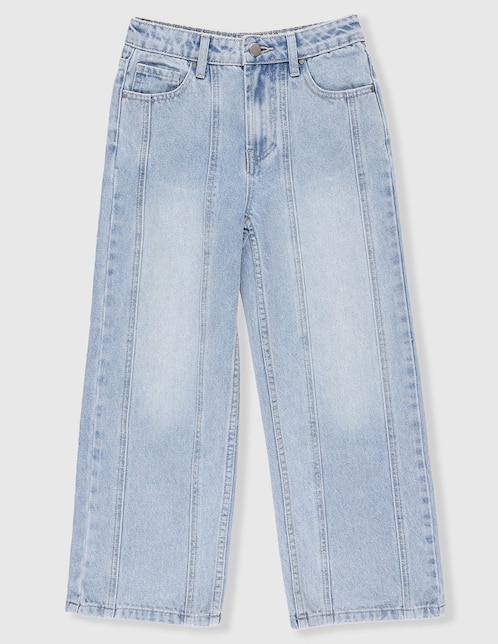 Jeans amplio That's It lavado claro para niña