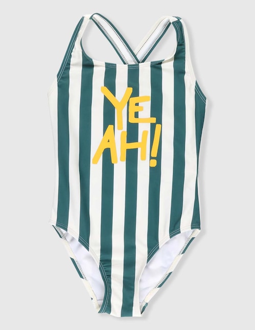 TRAJE DE BAÑO ONLY 15, 7-8 AÑOS, VERDE