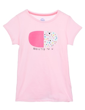 Playera 365 Essential Manga Corta Para Niña