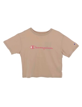 Playera Champion Script Meet And Greet Tee Manga Corta Para Niña