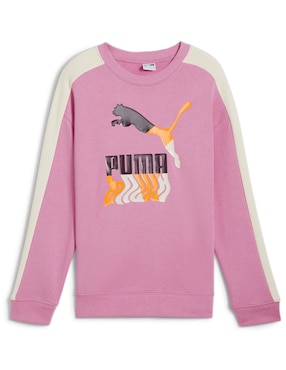 Sudadera Puma Lava Land T7 Crew TR G Para Niña