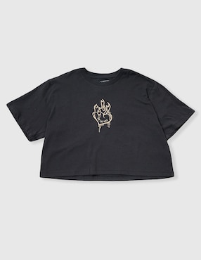 Playera Vans Fire In Your Heart manga corta para niña