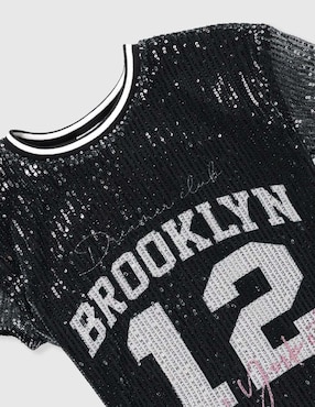 Playera That's It Brooklyn manga regular para niña