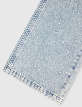 Jeans amplio That's It deslavado para niña