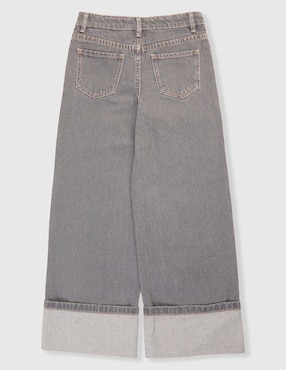 Jeans relaxed straight That's It lavado obscuro para niña