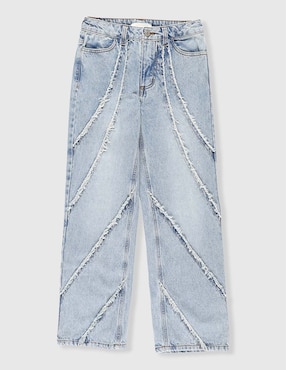 Jeans straight Habitual lavado medio para niña