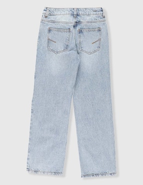 Jeans straight Habitual lavado medio para niña