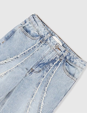 Jeans straight Habitual lavado medio para niña