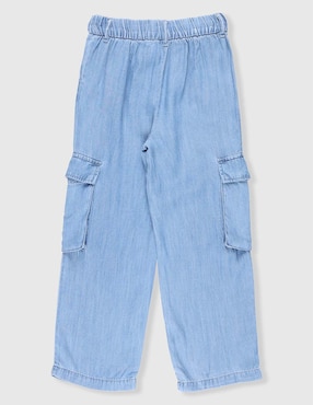 Jeans cargo baggy Only lavado claro para niña