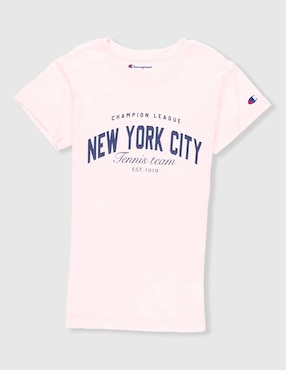 Playera Champion manga corta para niña