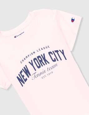 Playera Champion manga corta para niña