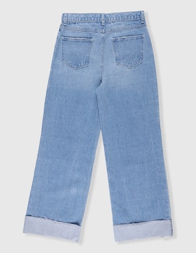 Jeans straight That's It lavado claro para niña