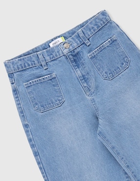 Jeans straight That's It lavado claro para niña