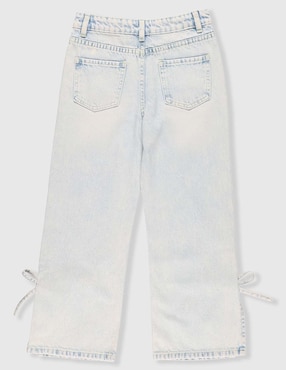 Jeans straight That's It lavado claro para niña