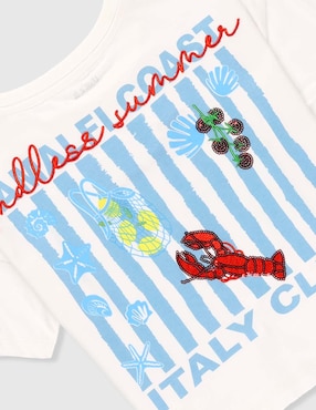 Playera That's It Italy Club manga corta para niña