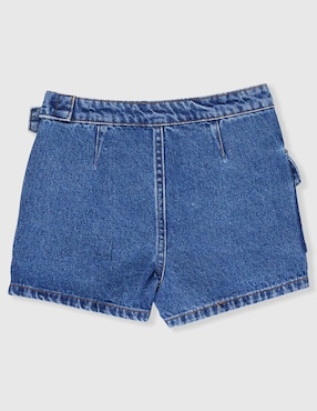Falda short That's It de mezclilla para niña