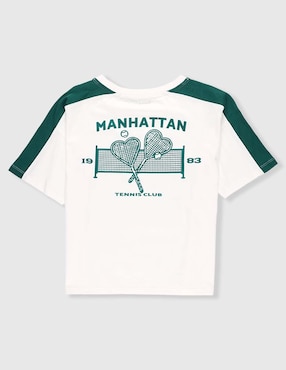 Playera That's It Manhattan Tennis Club manga corta para niña