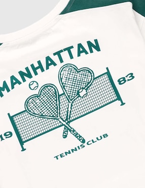 Playera That's It Manhattan Tennis Club manga corta para niña