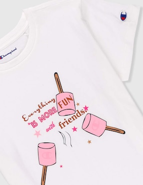 Playera Champion manga corta para preescolar niña