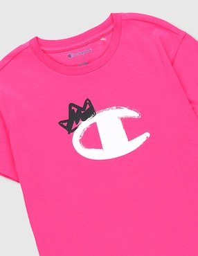 Playera Champion manga corta para niña