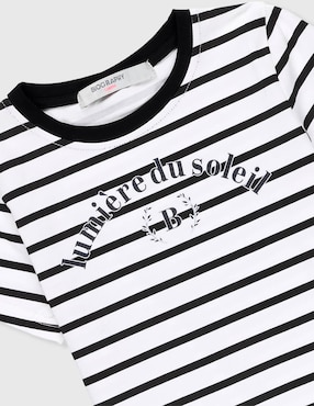 Playera Biography manga corta para niña