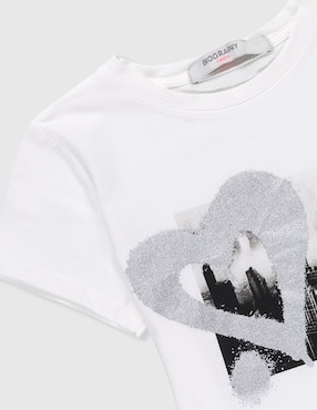 Playera Biography manga corta para niña