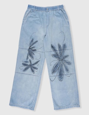 Jeans baggy That's It deslavado para niña