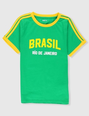 Playera That's It Brasil manga corta para niña