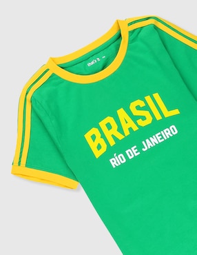 Playera That's It Brasil manga corta para niña