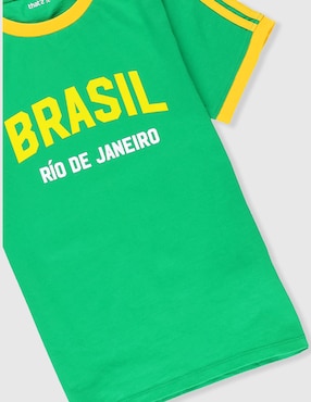 Playera That's It Brasil manga corta para niña