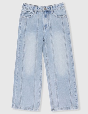 Jeans amplio That's It lavado claro para niña