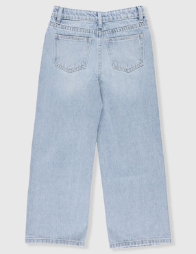 Jeans amplio That's It lavado claro para niña