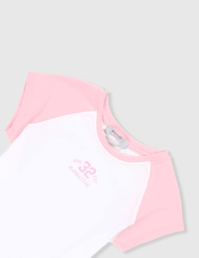 Playera Biography manga corta para niña