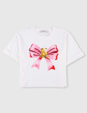 Playera Biography manga corta para niña