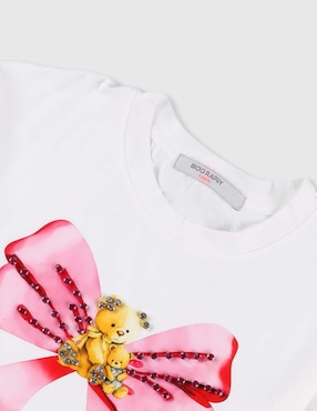 Playera Biography manga corta para niña