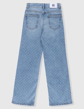 Jeans straight Sexy Jeans deslavado para niña