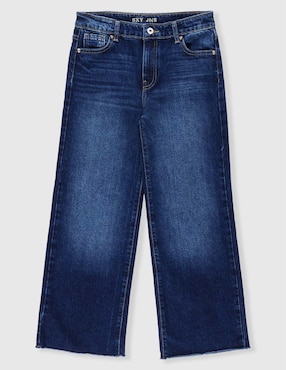 Jeans coulotte wide leg Sexy Jeans SXYKJM016 lavado obscuro para niña
