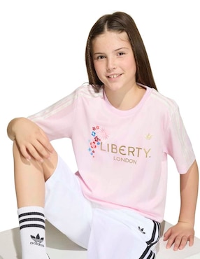 Playera Adidas Originals Liberty Londo manga corta para niña