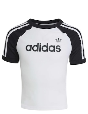 Playera Adidas Originals 3S SL TEE manga corta para niña