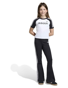 Playera Adidas Originals 3S SL TEE manga corta para niña