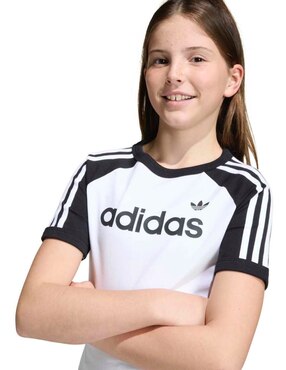 Playera Adidas Originals 3S SL TEE manga corta para niña