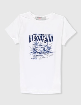 Playera Biography manga corta para niña